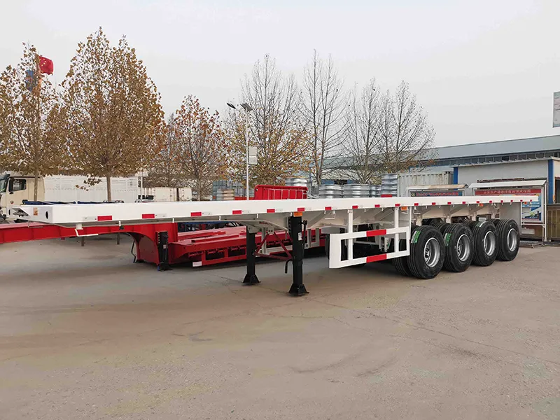 4 akslet flad container trailer